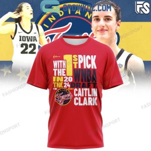 Indiana Fever Caitlin Clark 2024 1st Pick WNBA Draft Fan T-Shirt