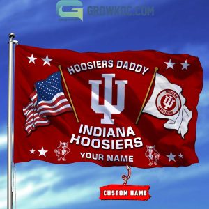 Indiana Hoosiers 2024 Hoosiers Daddy Personalized Flag