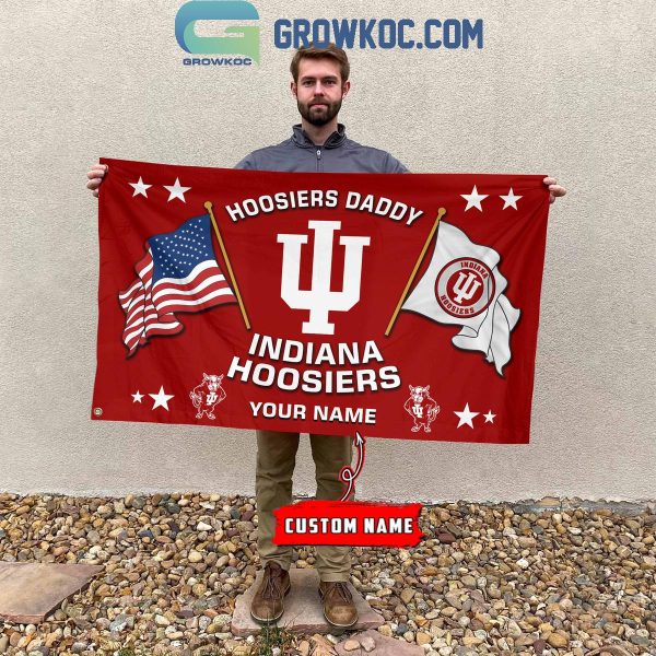 Indiana Hoosiers 2024 Hoosiers Daddy Personalized Flag