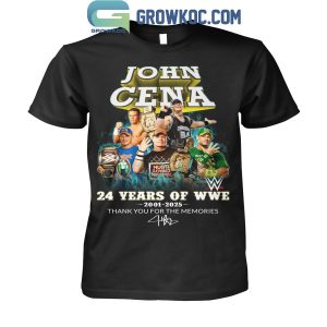 John Cena WWE Legend 24th Anniversary 2001-2025 T-Shirt