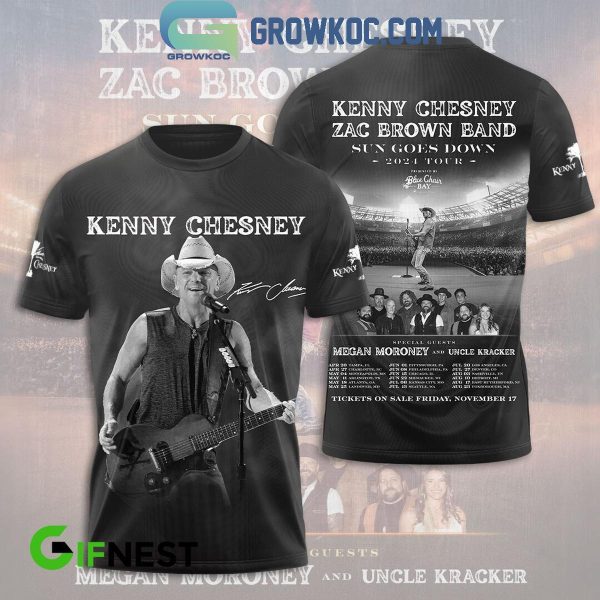 Kenny Chesney Zac Brown Band Sun Goes Down 2024 Tour Hoodie T-Shirt