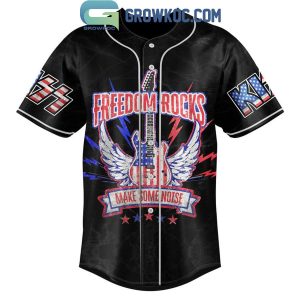 Kiss Band Freedom Rocks Make Some Noise Personalized Baseball Jersey