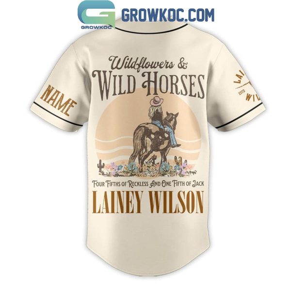 Lainey Wilson Wildflower And Wild Horses Personalized Baseball Jersey