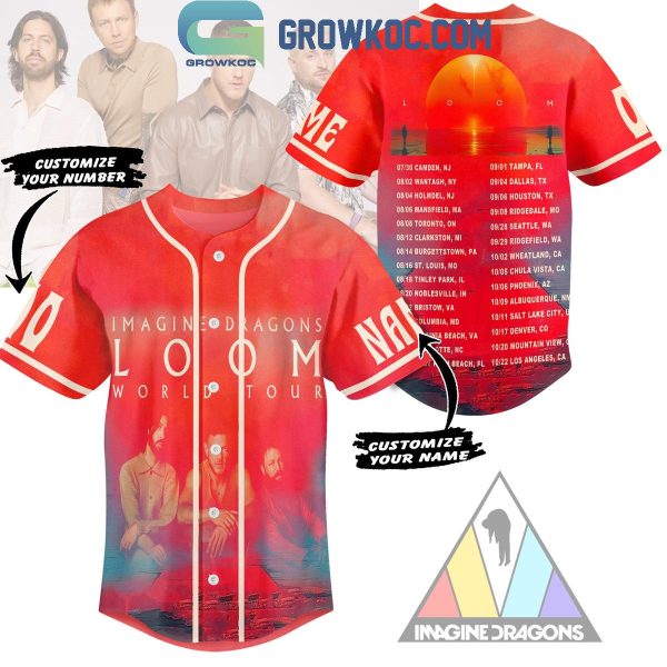 Loom Imagine Dragons World Tour 2024 Personalized Baseball Jersey