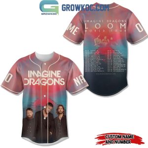 Loom Imagine Dragons World Tour 2024 Personalized Baseball Jersey