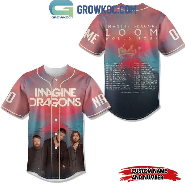 Loom World Tour Imagine Dragons 2024 Personalized Baseball Jersey