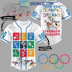 Looney Tunes USA Olympic Stronger Together Personalized Baseball Jersey