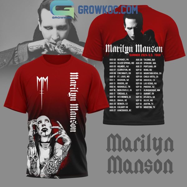 Marilyn Manson Summer 2024 US Tour Hoodie T-Shirt