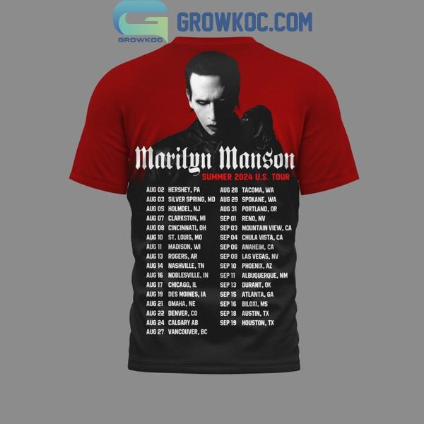 Marilyn Manson Summer 2024 US Tour Hoodie T-Shirt