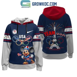 Mickey Mouse Captain America Team USA Olympic Paris 2024 Hoodie T Shirt