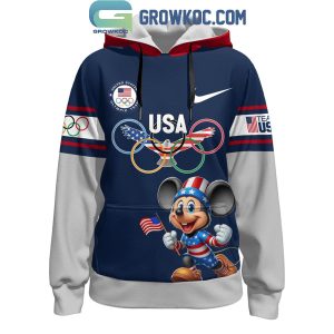 Mickey Mouse Captain America Team USA Olympic Paris 2024 Hoodie T Shirt