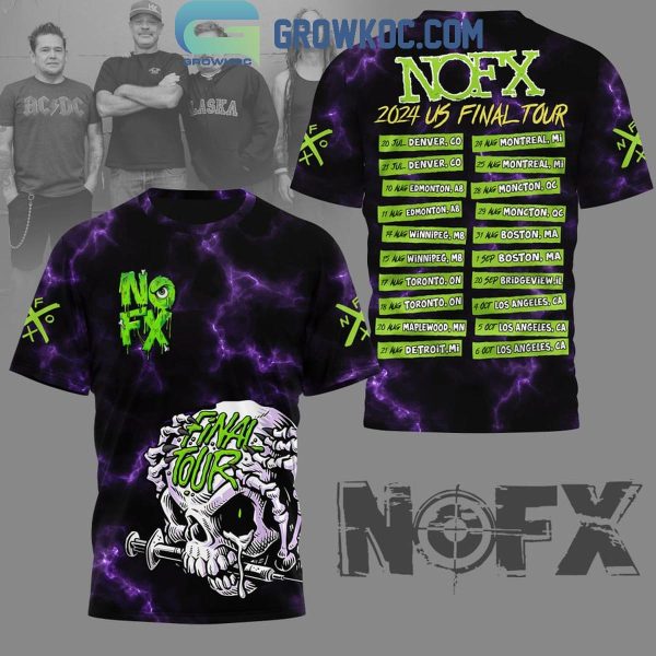 NOFX 2024 US Final Tour Schedule Hoodie T-Shirt