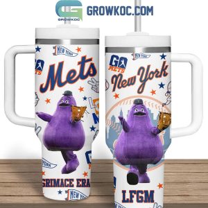 New York Mets Grimace Era Baseball Team Fan Tumbler