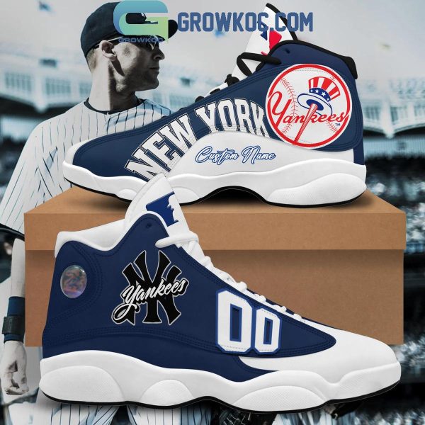 New York Yankees True Baseball Team Personalized Air Jordan 13 Shoes