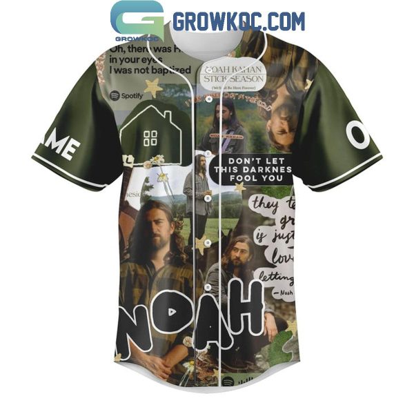 Noah Kahan Don’t Let Darkness Fool You Personalized Baseball Jersey