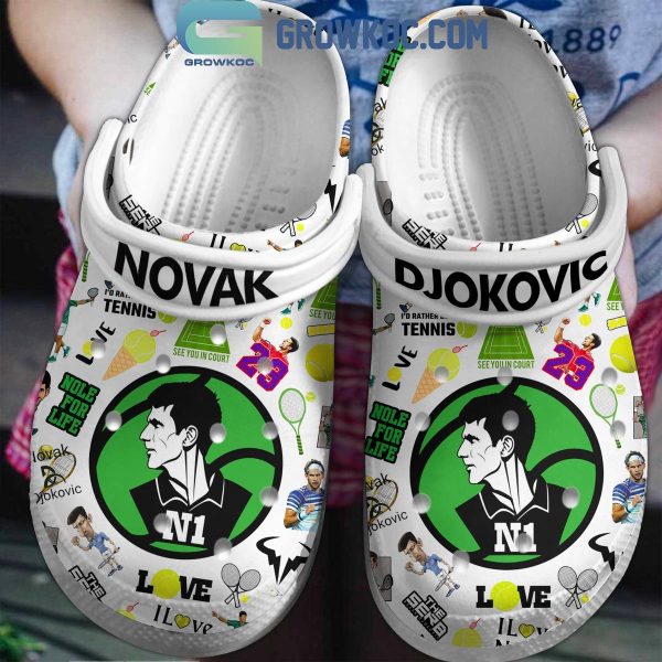 Novak Djokovic Love US Open 2024 Crocs Clogs