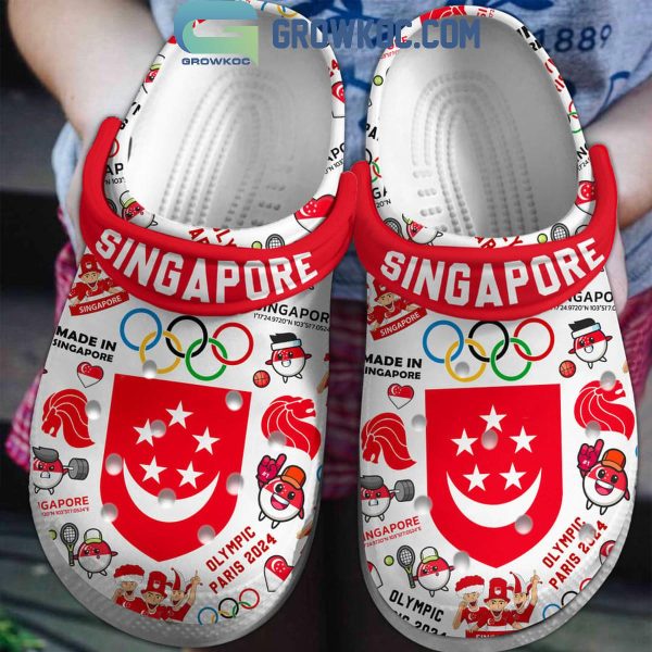 Olympic Singapore Paris 2024 Made In Singapura Crocs Clogs