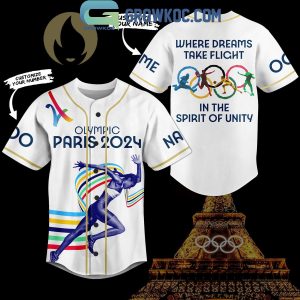 Olympic Paris 2024 Where Dreams Take Flight Personalized Baseball Jersey