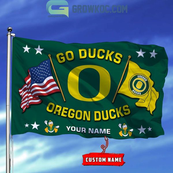 Oregon Ducks 2024 Go Ducks Personalized Flag
