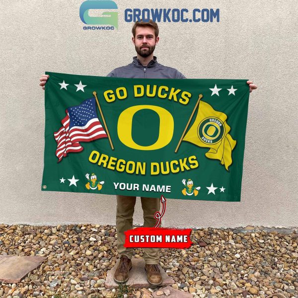 Oregon Ducks 2024 Go Ducks Personalized Flag