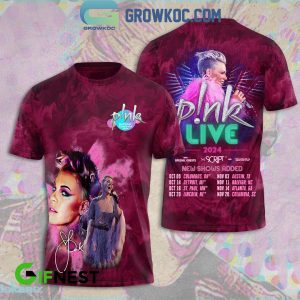 Pink Live 2024 With The Script And Kid Cudi Hoodie T Shirt