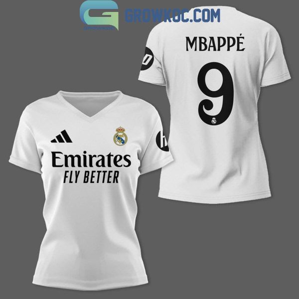 Real Madrid Kylian Mbappe Number 9 2024 Hoodie T-Shirt