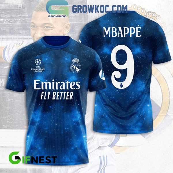 Real Madrid Kylian Mbappe Number 9 Hoodie T-Shirt