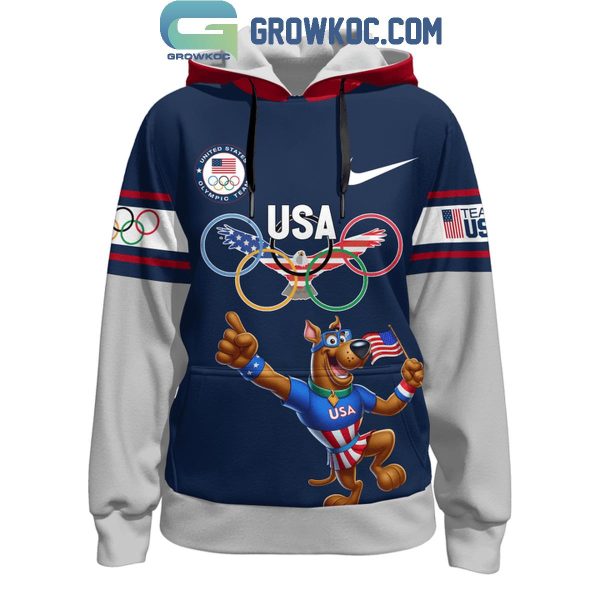 Scooby Doo Captain America Team USA Olympic Paris 2024 Hoodie T Shirt