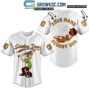 Scooby Doo Playing Baseball Personalized Baseball Jersey