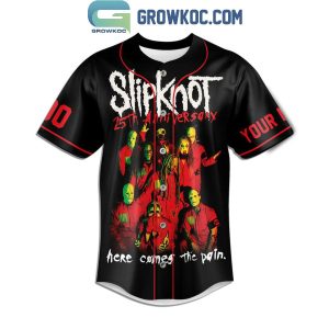 Slipknot Here Cones The Pain 2024 Tour Fan Schedule Personalized Baseball Jersey