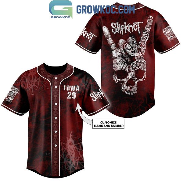 Slipknot I Want To Be A Sinner Personalized Baseball Jersey