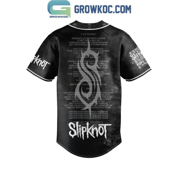 Slipknot Pulse Of The Maggots Personalized Baseball Jersey