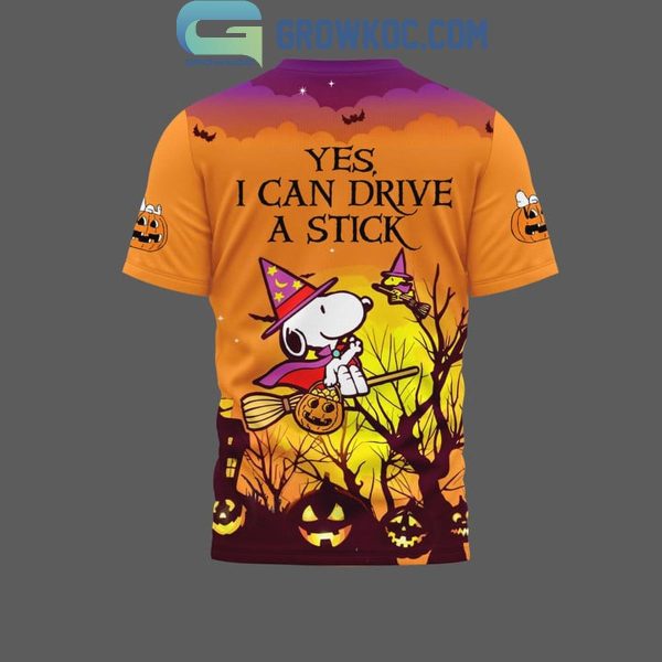 Snoopy Halloween Yes I Can Drive A Stick Hoodie T-Shirt