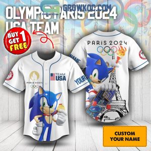 Sonic The Hedgehog Paris 2024 Olympic USA Personalized Baseball Jersey