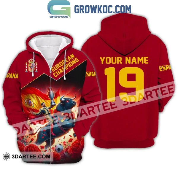 Spain Euro 2024 Champions King Of Europe Personalized Hoodie T-Shirt