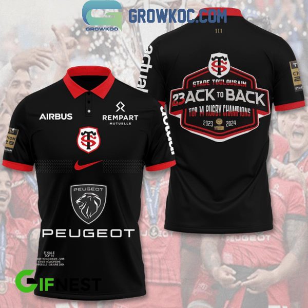 Stade Toulousain European Rugby Champions 2024 Fan Back2back Polo Shirts