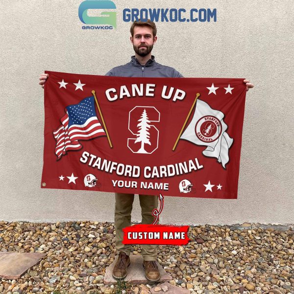 Stanford Cardinal 2024 Cane Up Personalized Flag