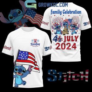 Stitch Family Celebration 4th Of July 2024 Fan Hoodie T-Shirt