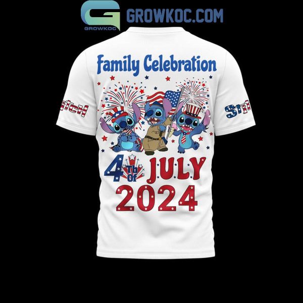 Stitch Family Celebration 4th Of July 2024 Fan Hoodie T-Shirt