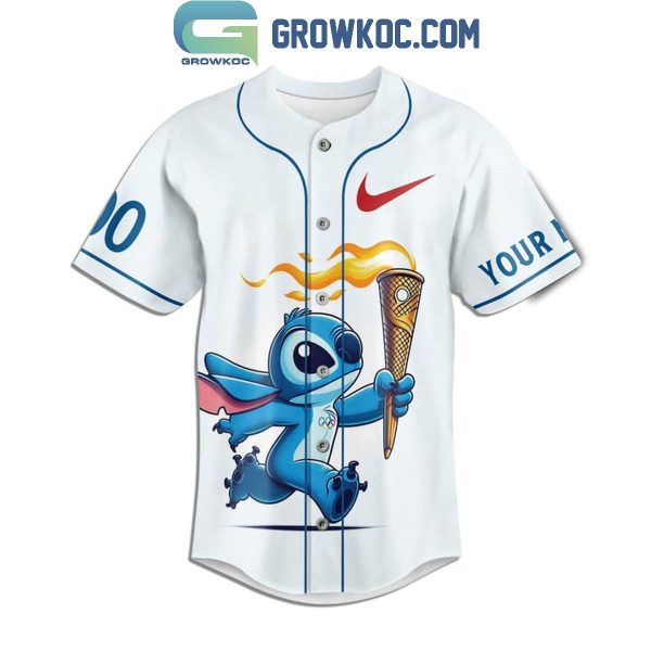 Stitch Paris 2024 Olympic Games Personalized Baseball Jersey