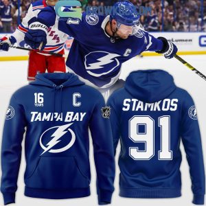 Tampa Bay Lightning Captain Steven Stamkos Fan Hoodie T-Shirt Blue Design
