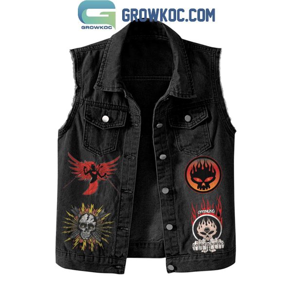 The Offspring Let The Bad Times Roll Sleeveless Denim Jacket