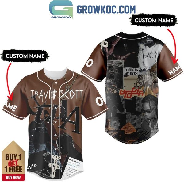 Travis Scott Utopia Look In My Eyes Personalized Baseball Jersey