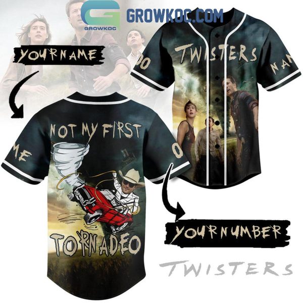 Twisters Not My First Tornadeo Personalized Baseball Jersey