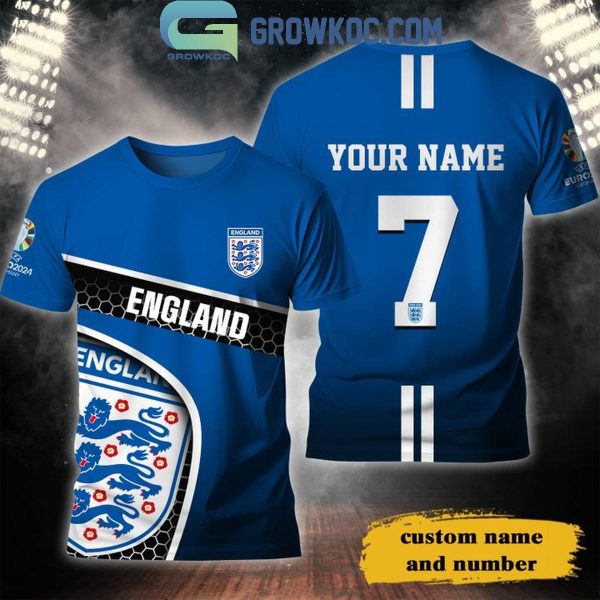 UEFA Euro 2024 England Football Team Fan Personalized Hoodie T-Shirt