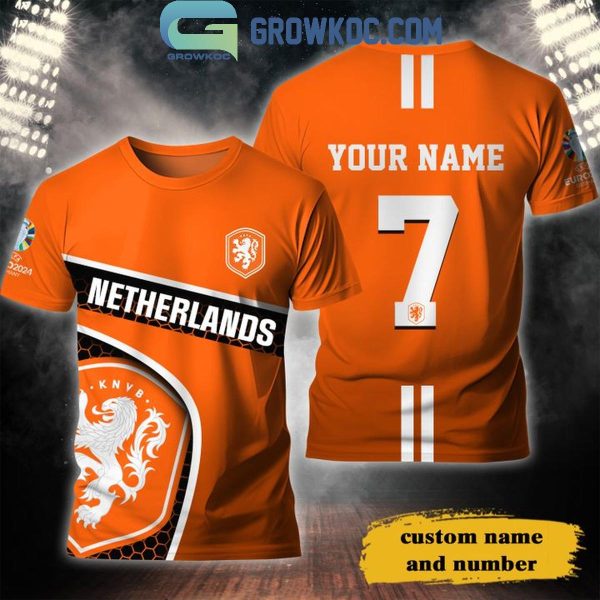 UEFA Euro 2024 Netherlands Football Team Fan Personalized Hoodie T-Shirt