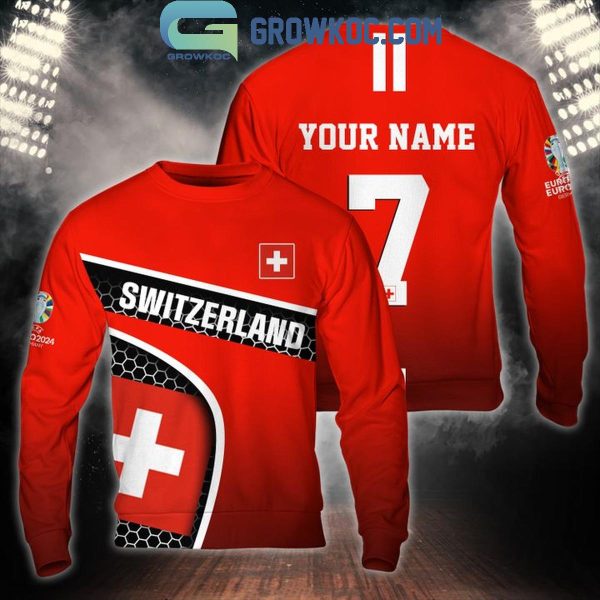 UEFA Euro 2024 Switzerland Football Team Fan Personalized Hoodie T-Shirt