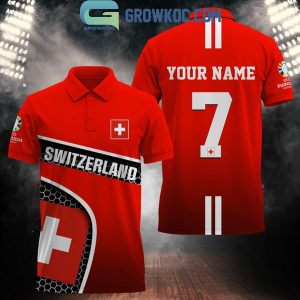 UEFA Euro 2024 Switzerland Football Team Fan Personalized Polo Shirts