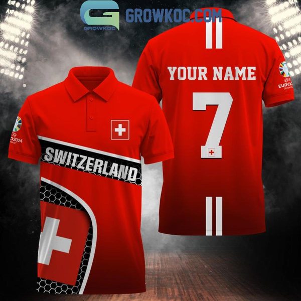 UEFA Euro 2024 Switzerland Football Team Fan Personalized Polo Shirts