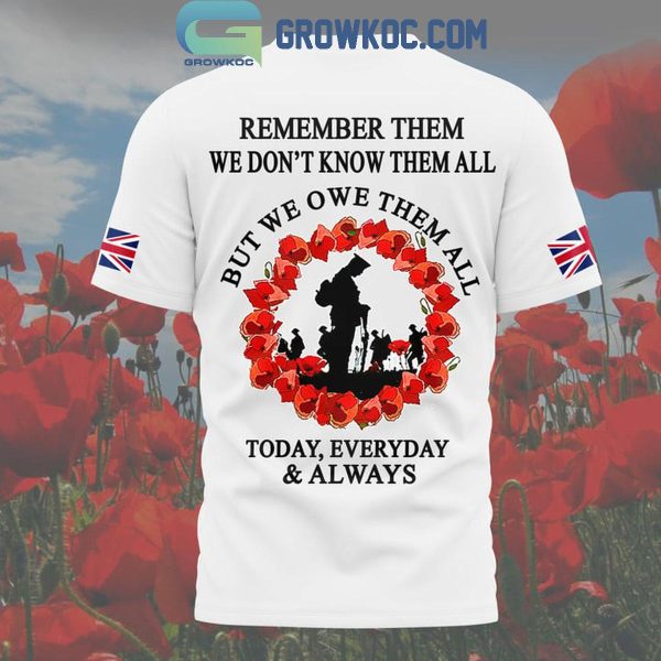 UK Veteran Remember Them We Don’t Know Them All Hoodie T-Shirt